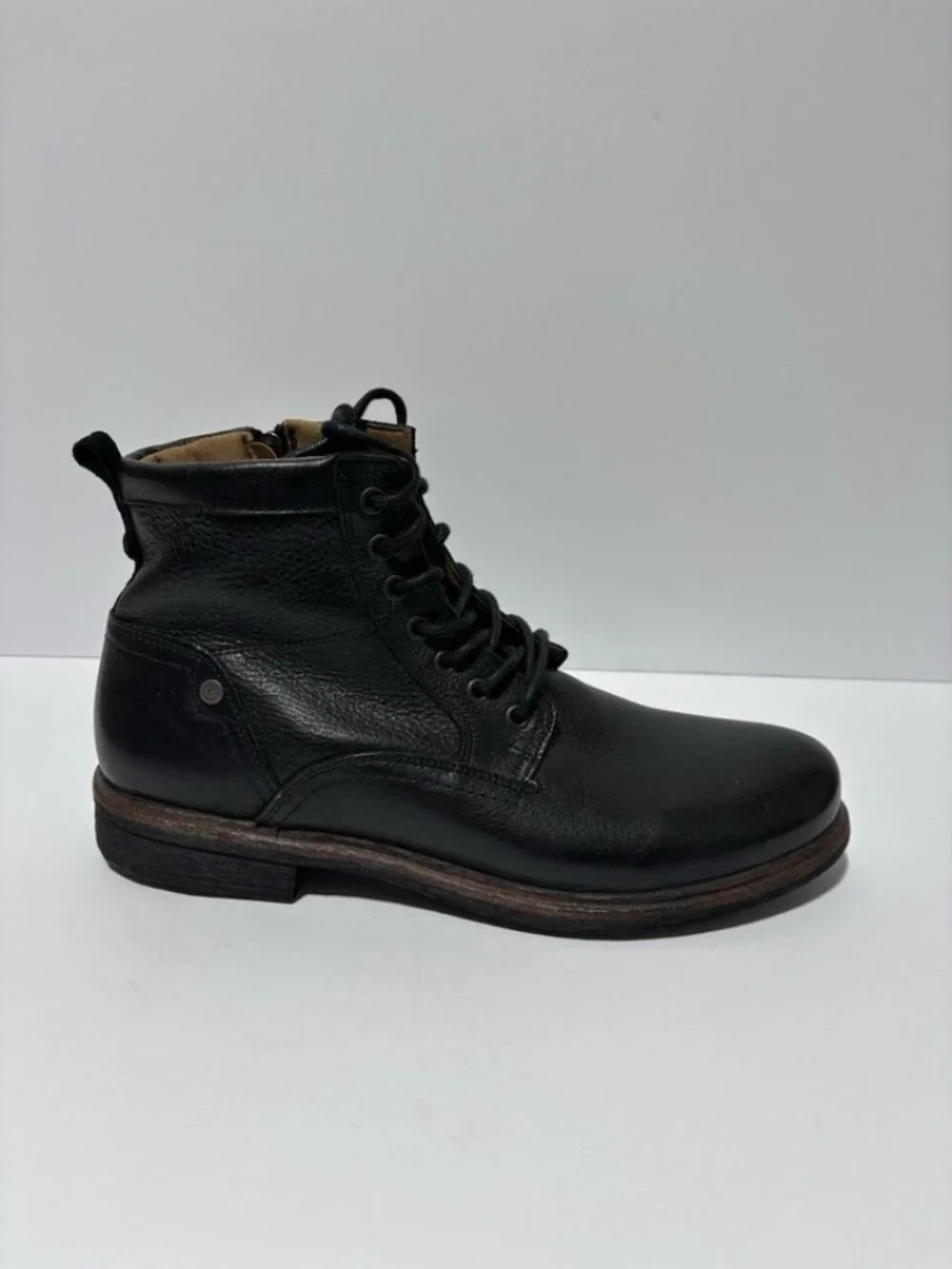 Aldo Men’s Diracien Black Leather Boots, Size 12 M